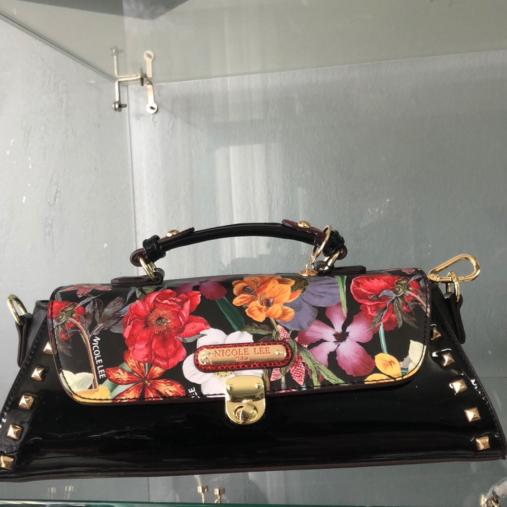 Black patient leather Nicole Lee